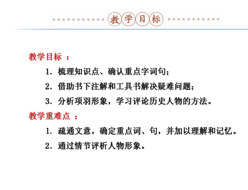 人教版高中语文选修中国古代诗歌散文欣赏：第四单元《项羽之死》课件（共19 张PPT）