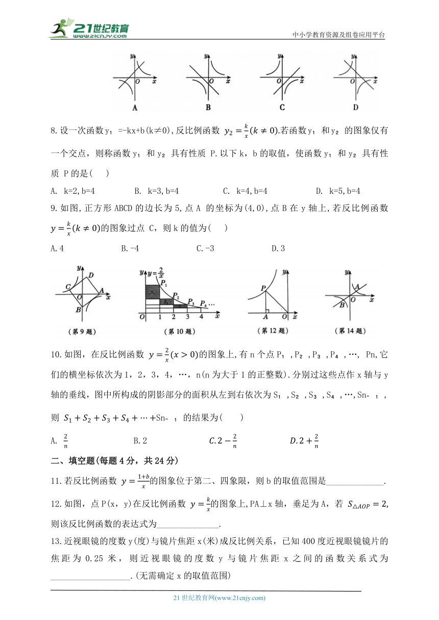 第一章 反比例函数综合素质评价试题（含解析）