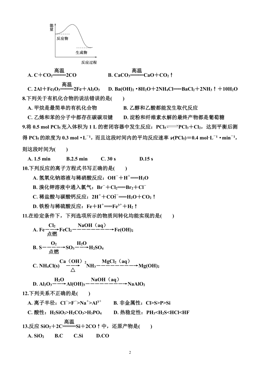 2023年广东省普通高中学业水平合格性考试化学科模拟仿真卷(五）（含答案）