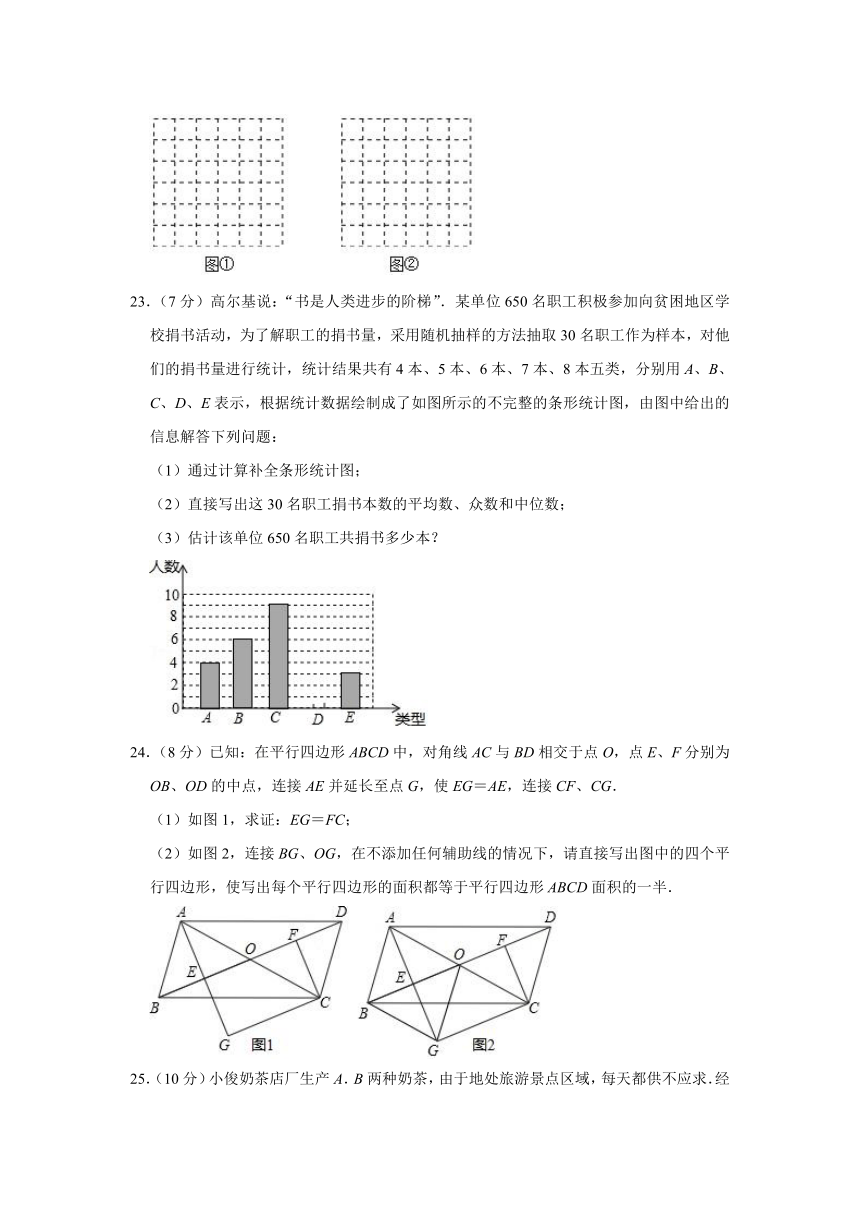 2020-2021学年黑龙江省哈尔滨市通河县八年级（下）期末数学试卷（Word版 含解析）