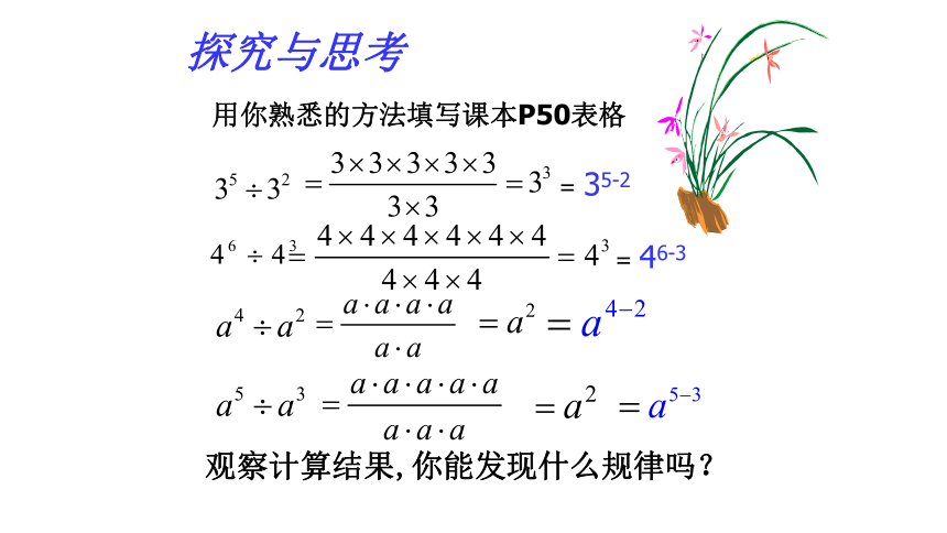 沪科版七年级下册数学 8.1.3同底数幂的除法 课件(共15张PPT)