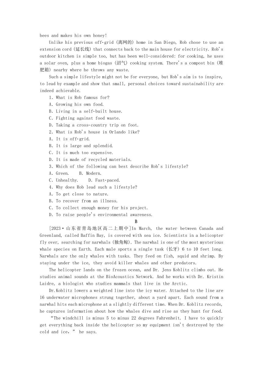 人教版（2019）选择性必修 第三册Unit 3 Environmental Protection Learning About Language课时作业(八)　（含答案）