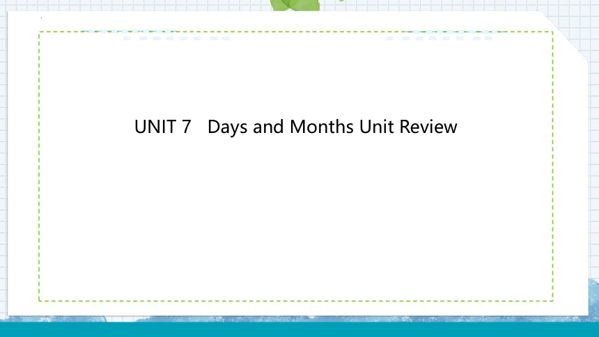Unit 7   Days and Months Unit Review 课件(共28张PPT)