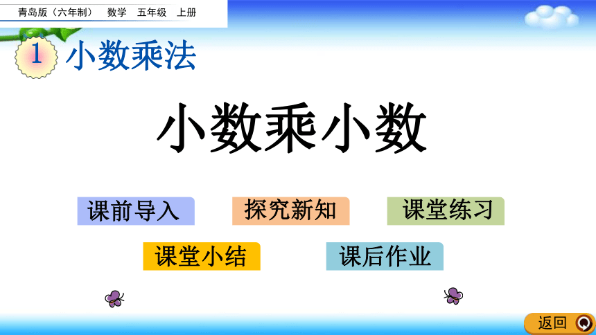 青岛版六年制五年级上册数学 小数乘法 1、2 小数乘小数 23张幻灯片