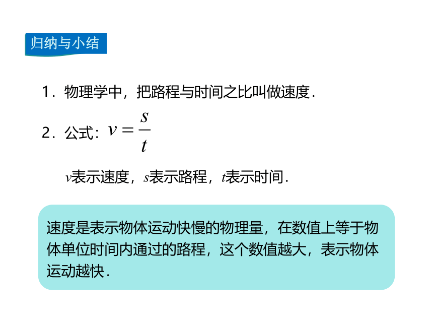 2021-2022学年度人教版八年级物理上册课件 第3节 运动的快慢（26张）