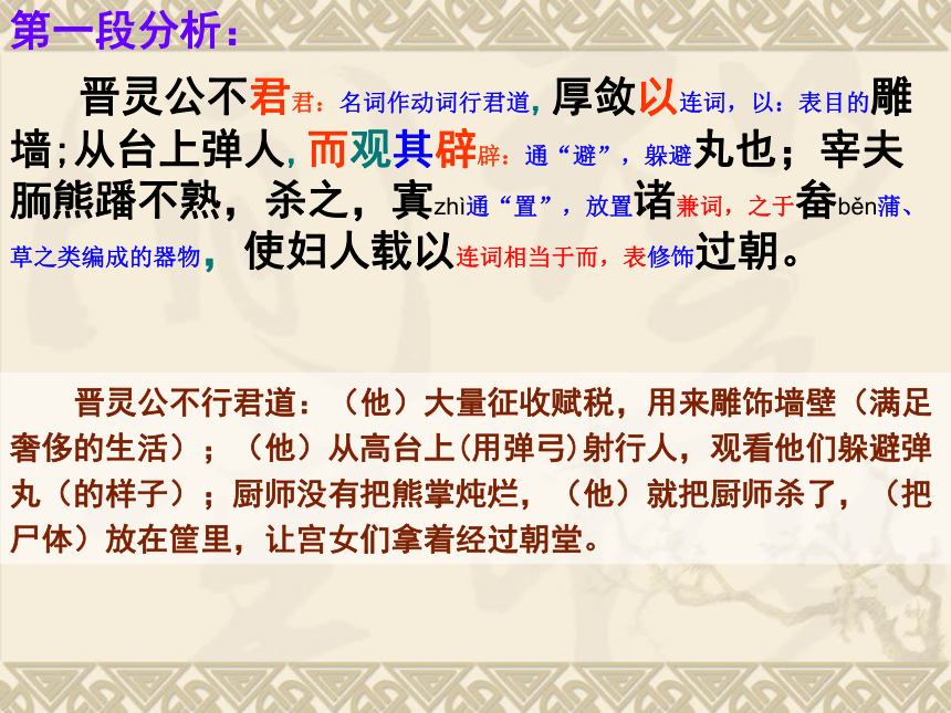 人教版高中语文选修“中国文化经典研读”第三单元《晋灵公不君》课件 (共33张PPT)