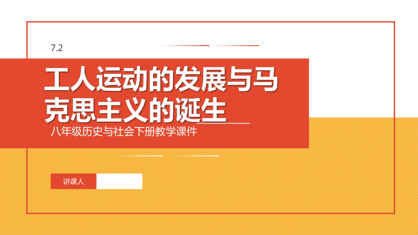 7.2 工人运动的发展与马克思主义的诞生 课件（40张PPT）