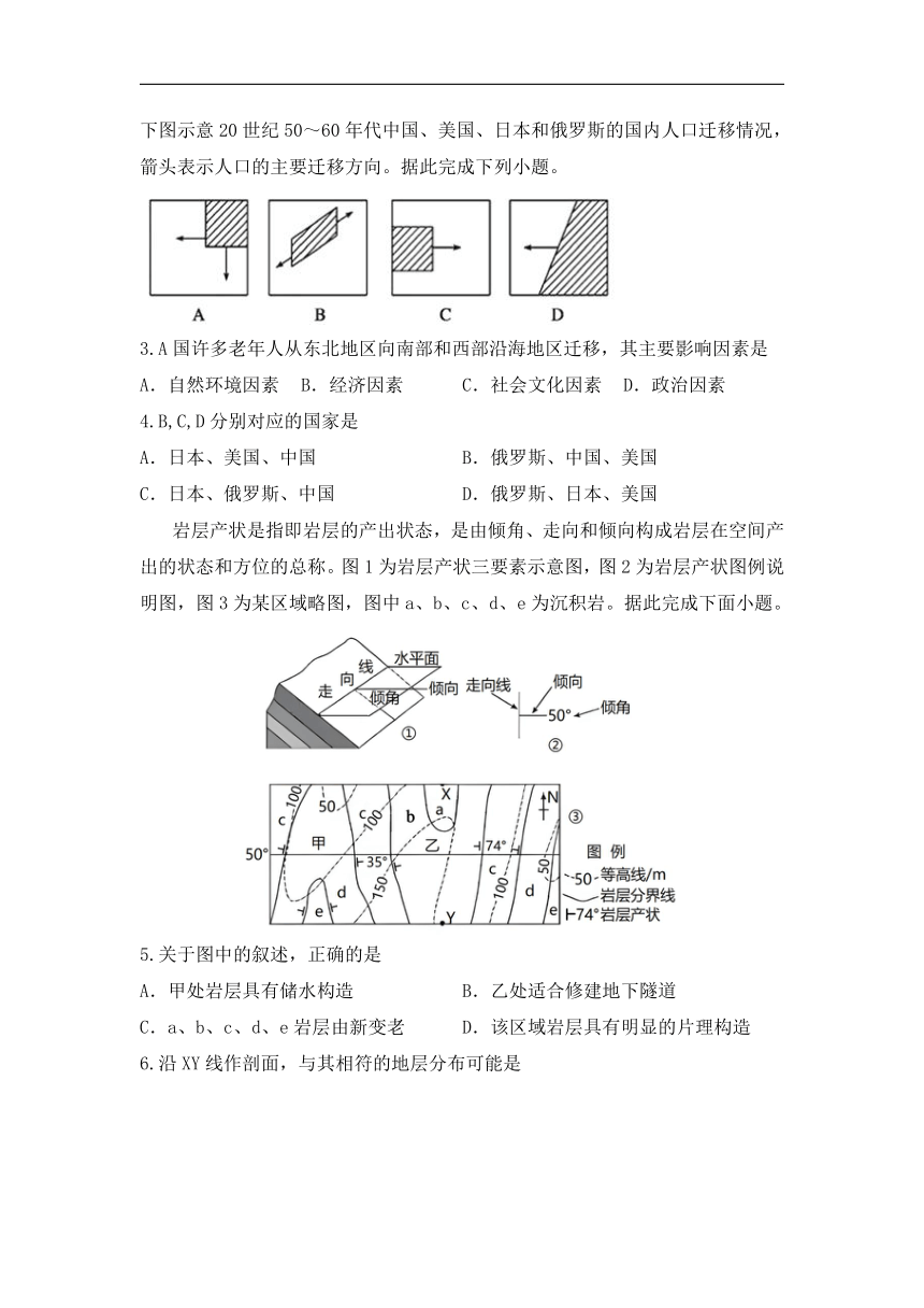 重庆市名校2022-2023学年高三下学期开学考试地理试题（含答案）