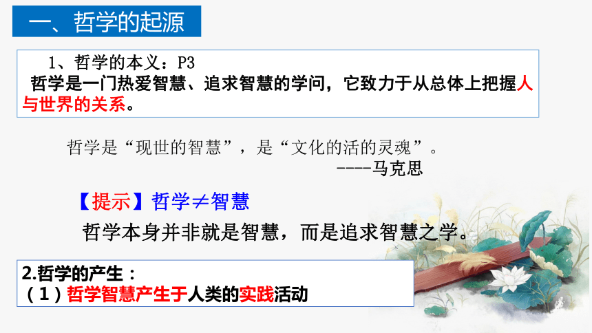 2021-2022学年统编版高中政治必修四 哲学与文化  1.1 追求智慧的学问 课件（共31张PPT）