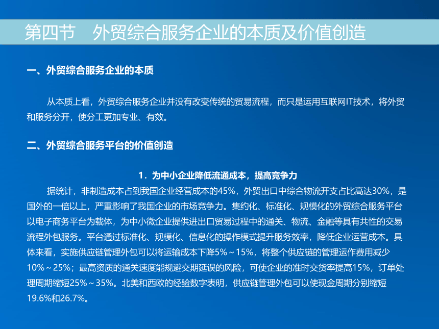 《跨境电子商务》（机械工业出版社） 第六章 外贸综合服务 课件(共19张PPT)