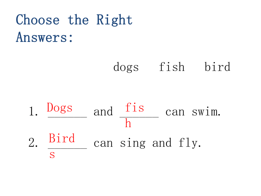 Unit 1 Lesson 3 Fish and Birds 课件(共21张PPT)