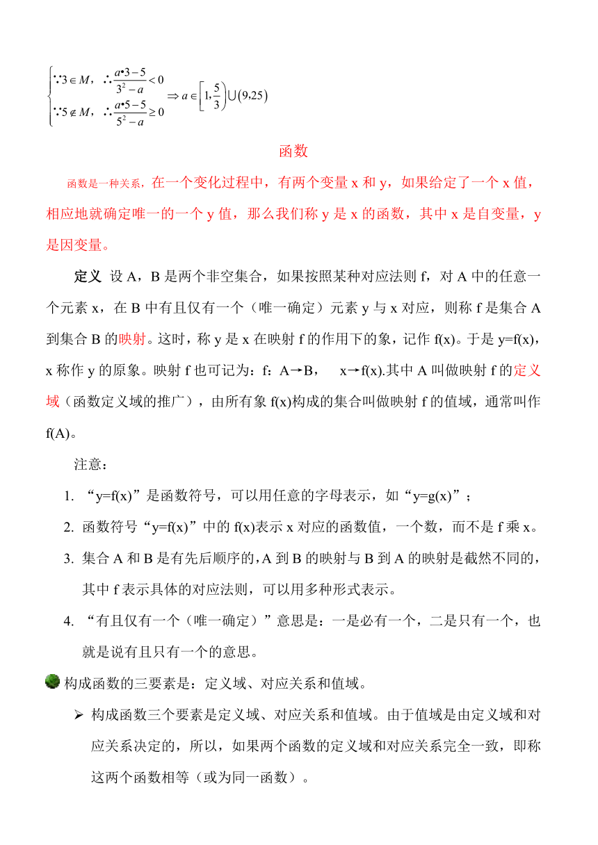 高中数学知识点基本概念