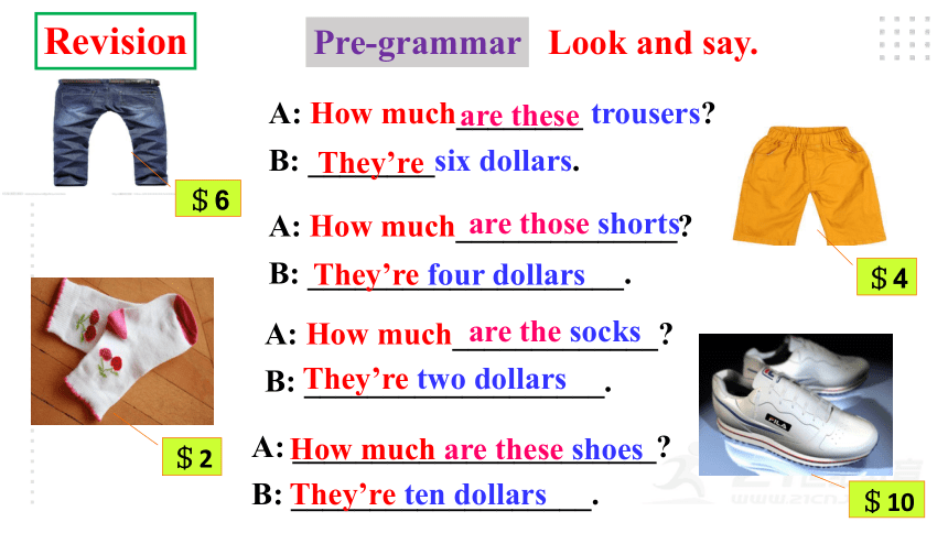 (新课标) Unit 7 How much are these socks Section A Grammar focus-3c 语法课优质课课件(共34张)