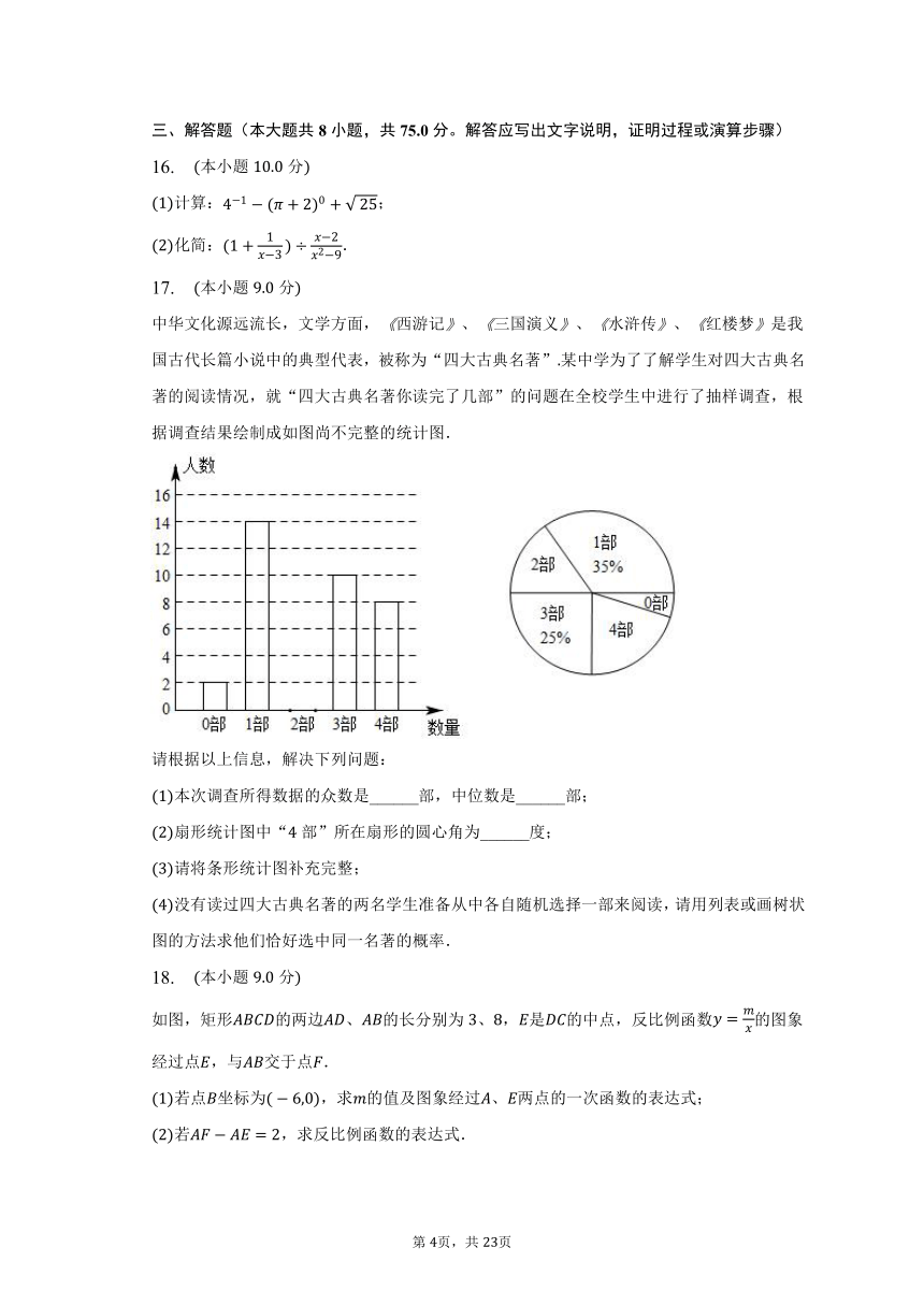 2023年河南省洛阳市西工区中考数学一模试卷（含解析）