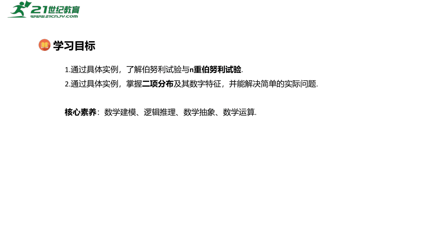 高中数学选择性必修第三册RJ·A--7.4 二项分布与超几何分布-7.4.1 二项分布  课件（共21张PPT）