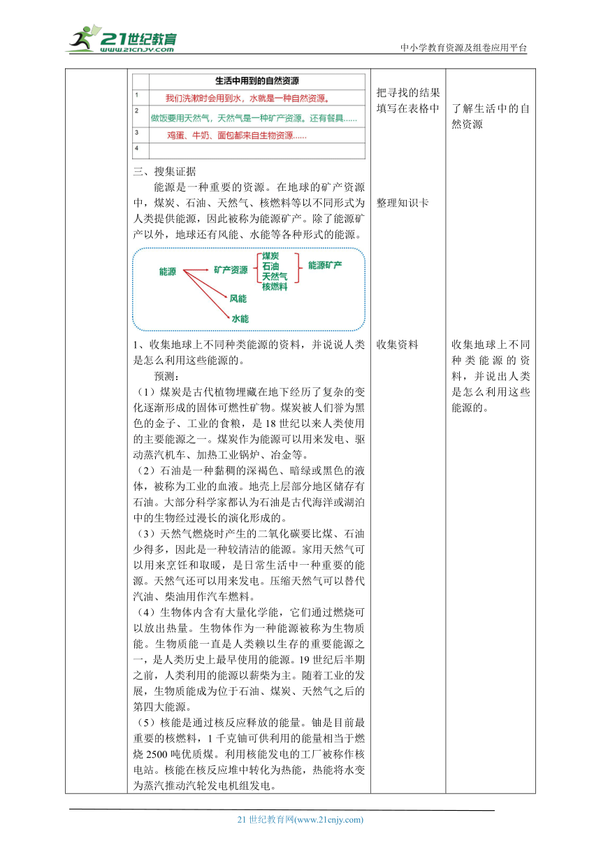 【核心素养目标】2.1《地球，人类的宝藏》教案