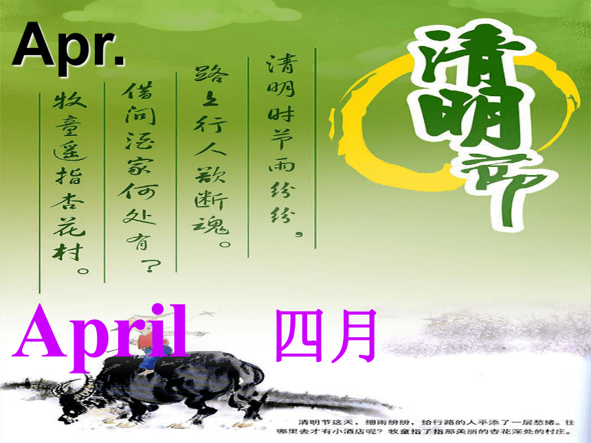 Unit 2 Lesson 7 Months of the Year 课件(共28张PPT)