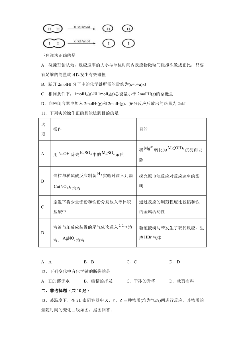 第六章《化学反应与能量》测试题（含解析）高一下学期人教版(2019)化学必修第二册