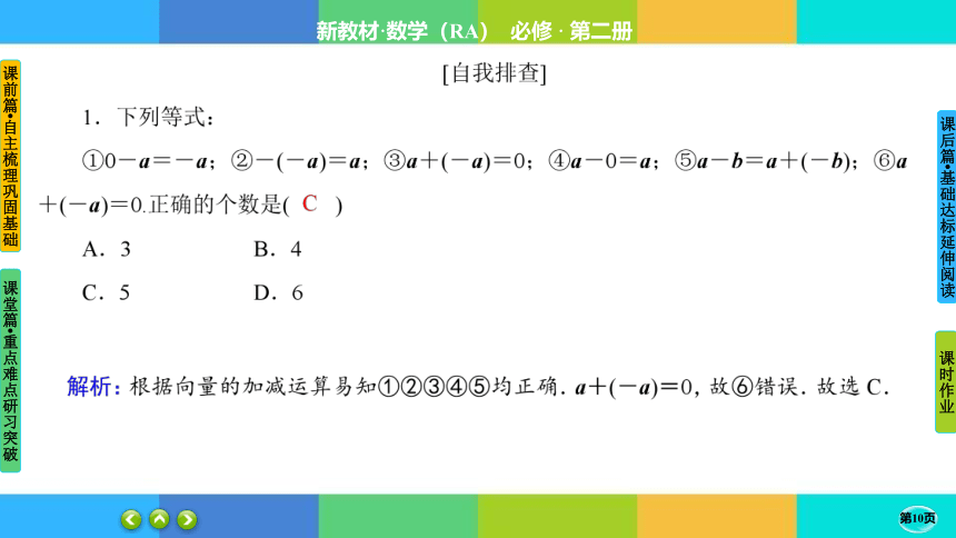 6.2.2向量的减法运算-高中数学 人教A版 必修二 同步 课件（共64张PPT）