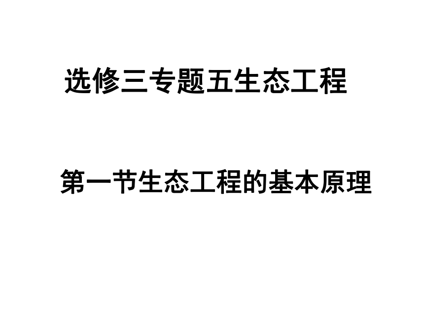 &选修三5.1 生态工程的基本原理（共12张PPT）