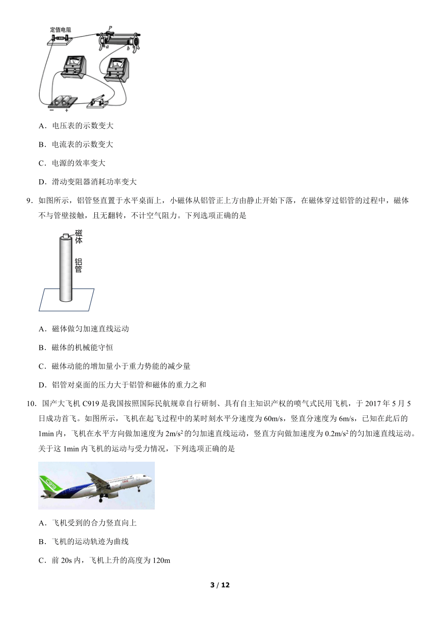 北京市朝阳区2021届高三二模物理试题（word版，含答案）