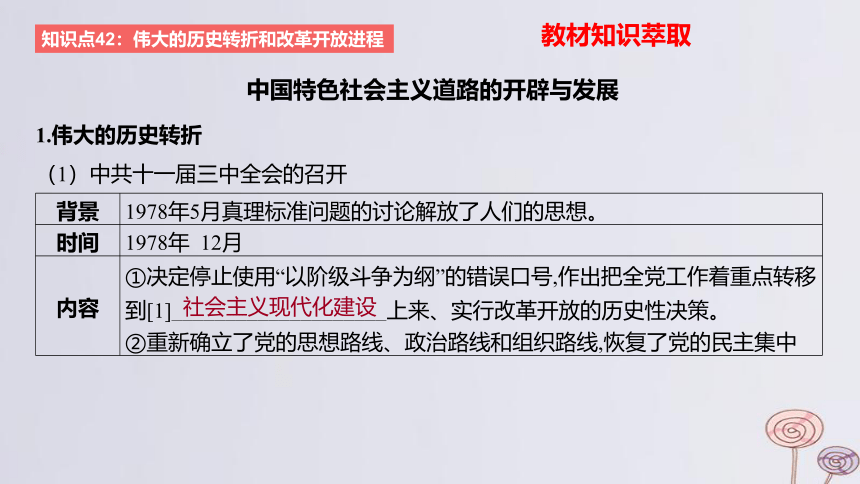 2024版高考历史一轮复习 第八单元从中华人民共和国成立到社会主义现代化建设新时期 第3节 改革开放与社会主义现代化建设新时期 课件(共47张PPT)