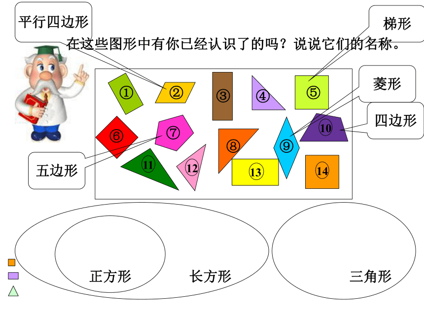 二年级下册数学课件 6.3  三角形与四边形  沪教版(共14张PPT)