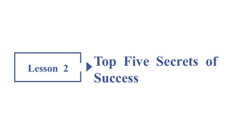 北师大版 （2019）选择性必修第一册  Unit 2 Success Lesson 2 Top Five Secrets of Success词 句 重难点 课件(共24张PPT)