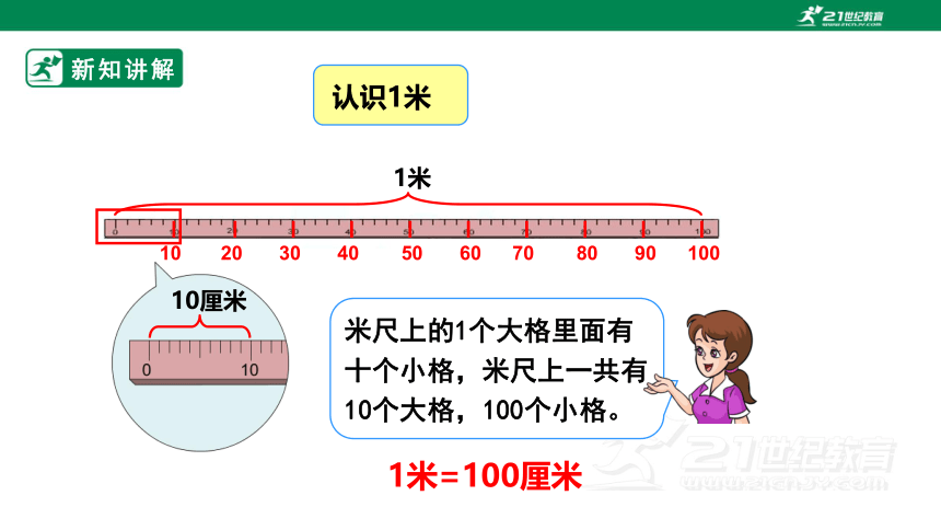 【2022秋新教材】人教版二上1  长度单位第2课时  认识米 课件