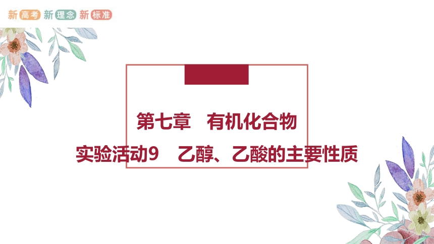 实验活动9　乙醇、乙酸的主要性质（共15张PPT）-高一化学课件(人教版2019必修第二册)