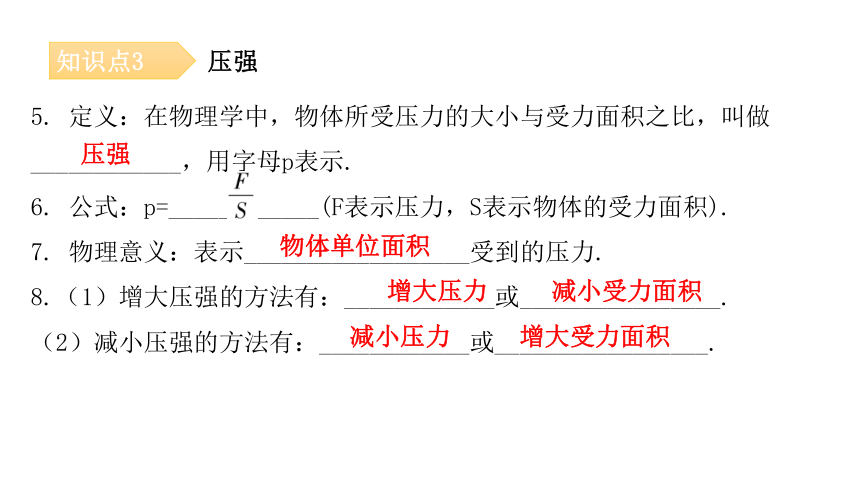 9.1  压   强 习题课课件—2020-2021学年人教版八年级物理下册（28张PPT）