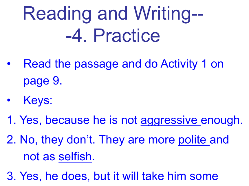 外研版选修7 Module 1 Basketball--Reading and writing课件（14张PPT）