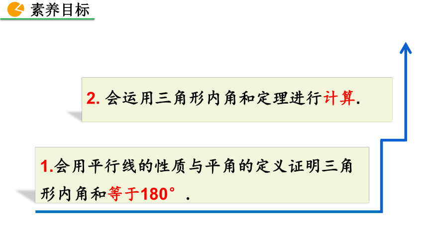 北师大版数学八年级上册7.5 三角形内角和定理课件（第1课时 30张）