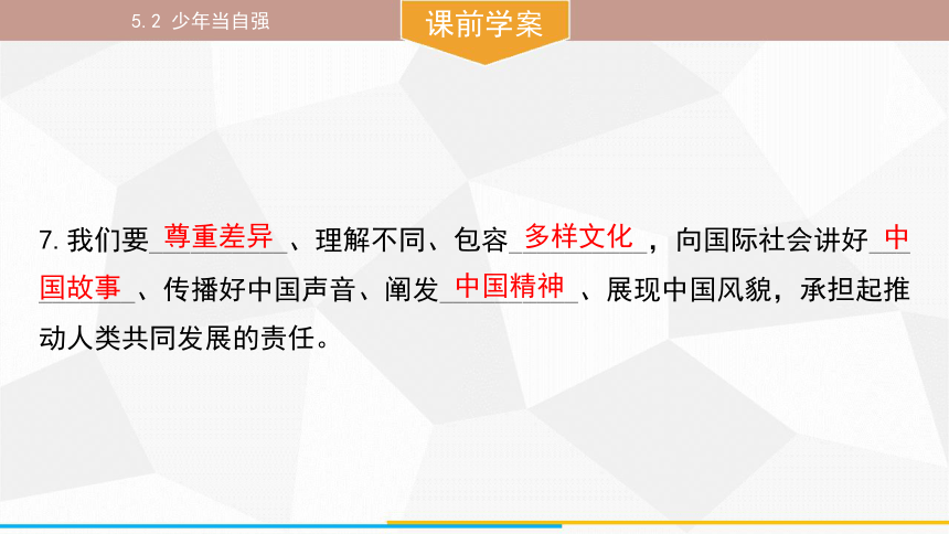 （核心素养目标）5.2 少年当自强 课件(共33张PPT) 统编版道德与法治九年级下册