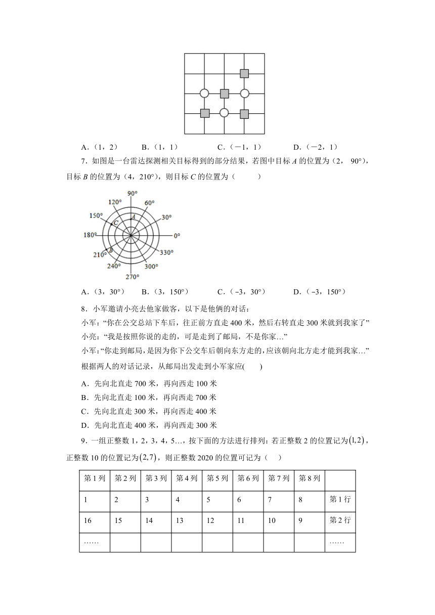 苏科版初二物理上册 5.1 物体位置的确定（专项练习）（含答案）