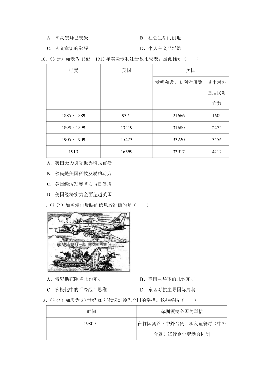 【解析版】湖南省常德二中2020-2021学年高三（上）开学考试历史试题