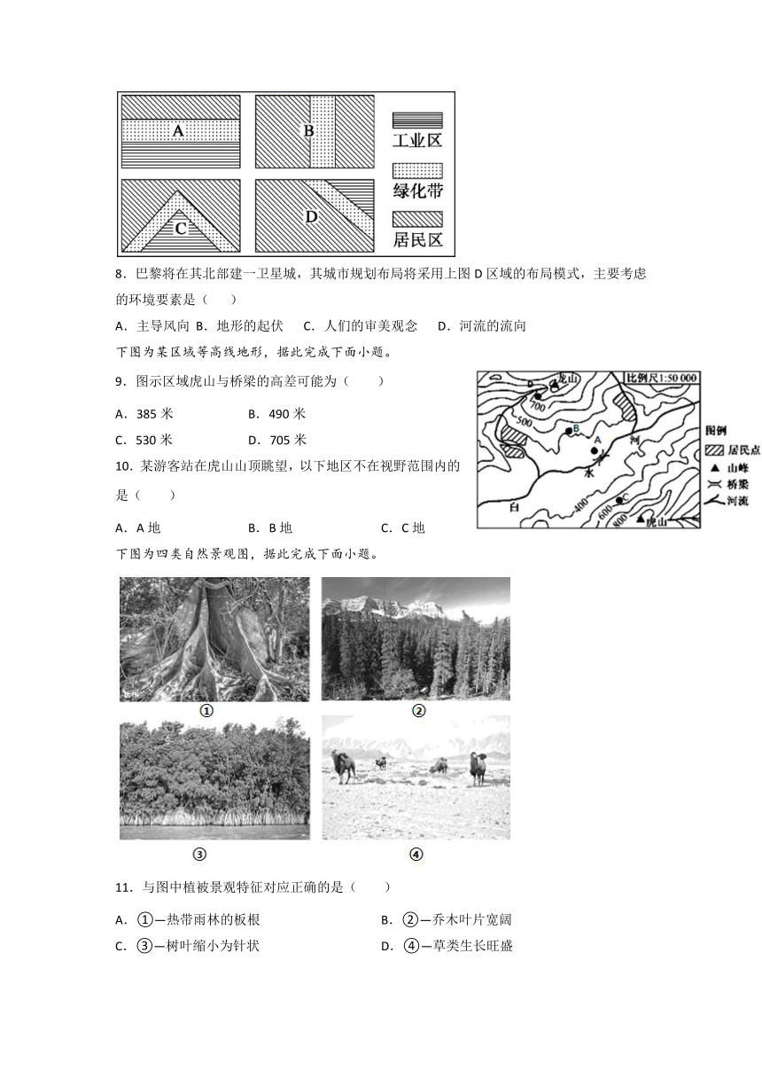 山西省祁县第二中学2021-2022学年高一下学期期末地理试题（含答案）