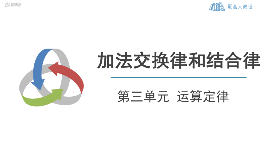 四年级下册数学  3.1加法交换律和结合律  课件（17张PPT）