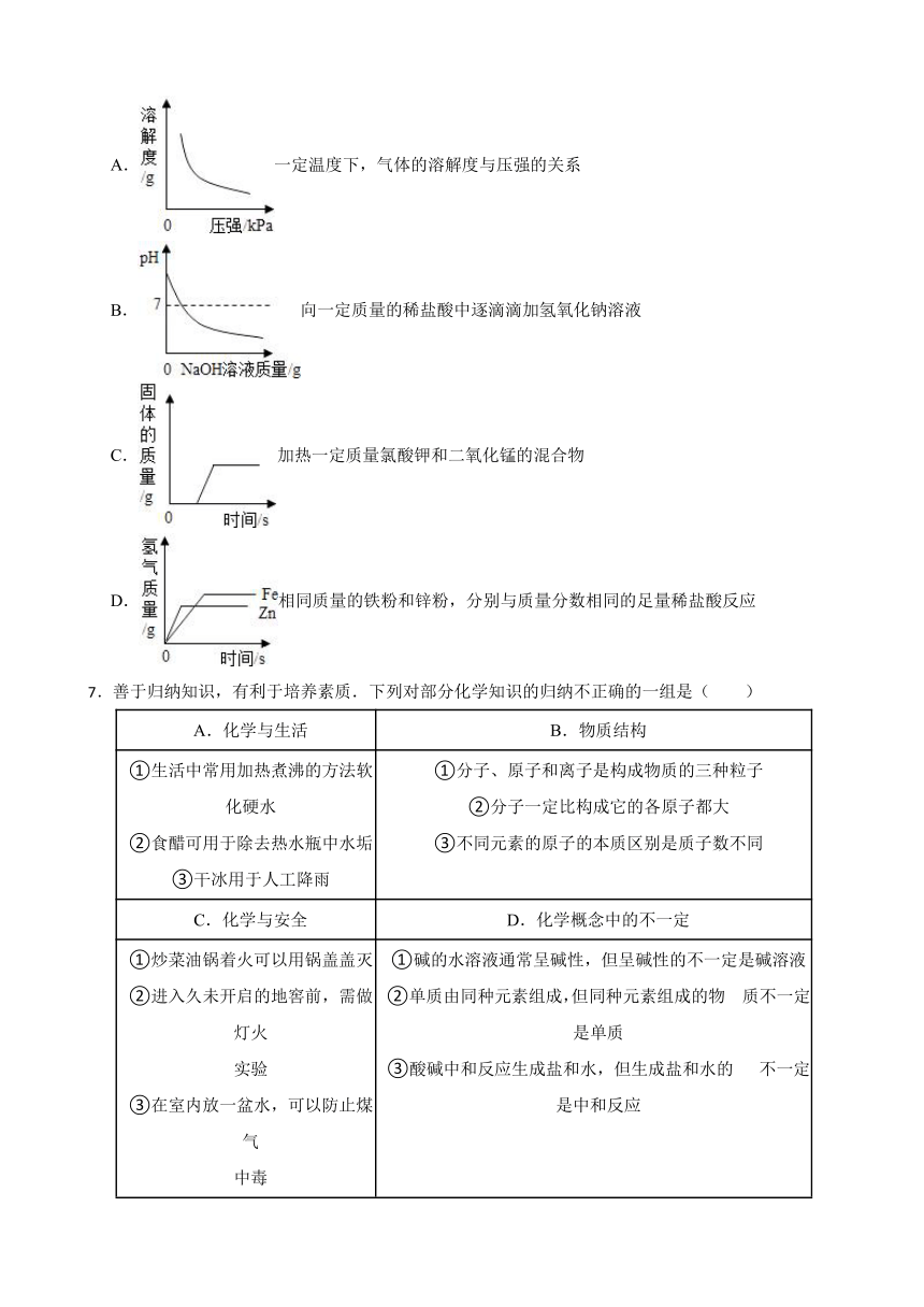 2.4 酸碱中和反应 同步练习(含答案)  2022-2023学年鲁教版（五四制）九年级全册化学