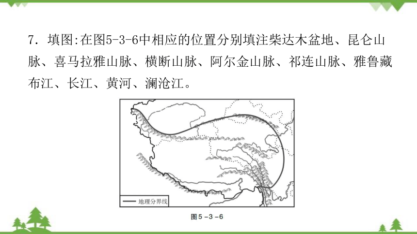 湘教版地理八年级下册 第五章第三节  西北地区和青藏地区  第2课时 习题课件(共23张PPT)