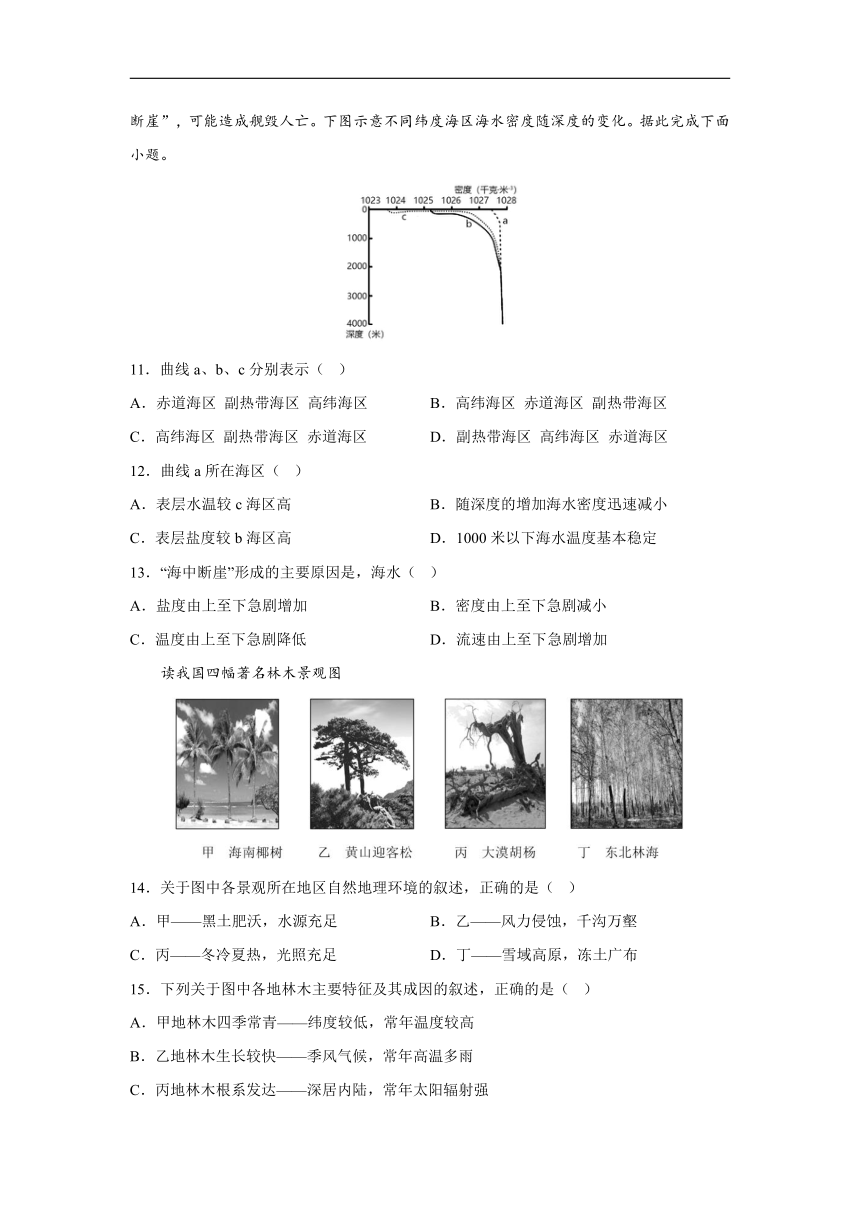 湖南省娄底市新化县2022-2023学年高一上学期期末质量监测地理试题（解析版）