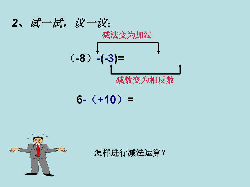 华东师大版七上数学 2.7有理数的减法课件（14张）