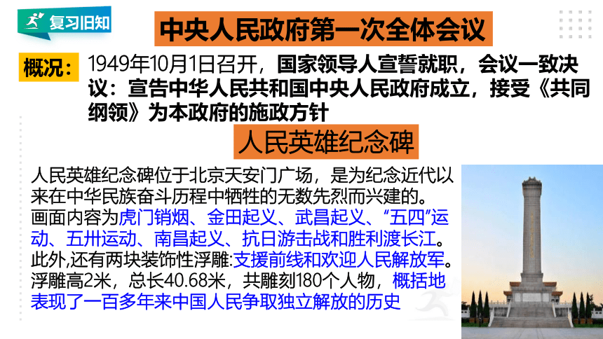 第一单元 中华人民共和国的成立和巩固   单元复习课件（22张PPT）