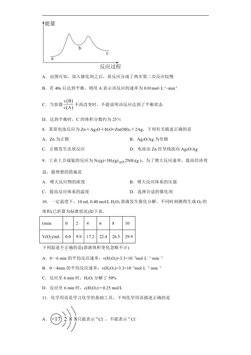 第2章 化学键 化学反应规律 测试题 （含解析） 2022-2023学年高一下学期化学鲁科版（2019）必修第二册