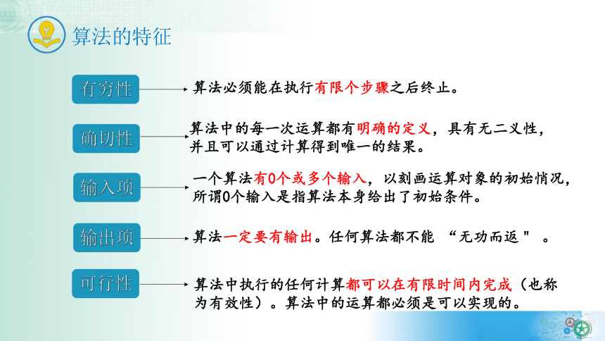 4.1算法及其特征 课件(共19张PPT) 教科版（2019）必修1 数据与计算