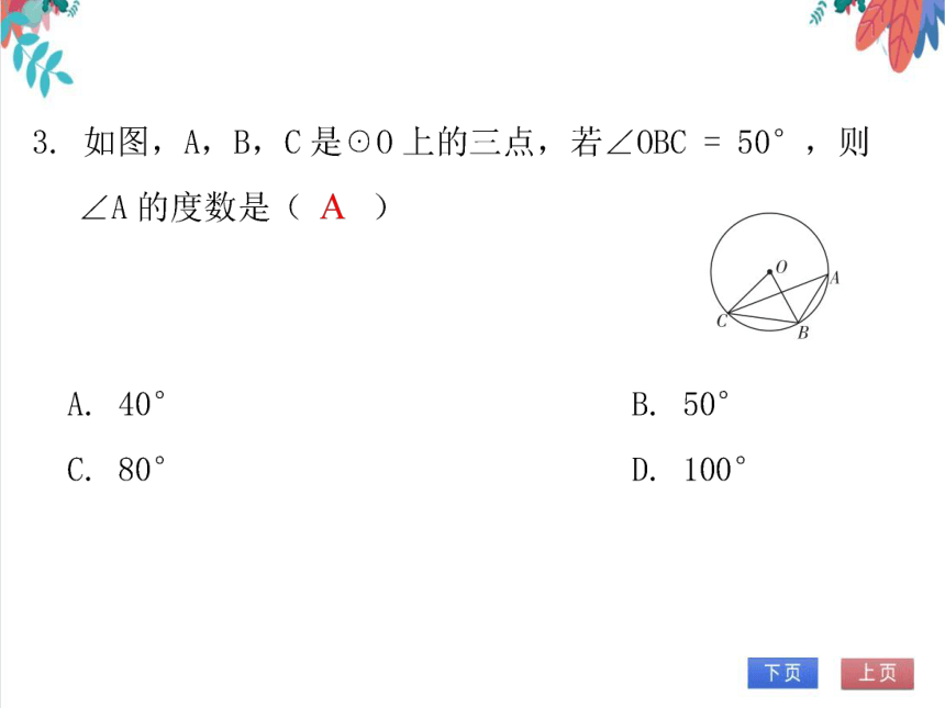 【北师大版】数学九(下)3.10 单元复习--圆 同步练习本（课件版）