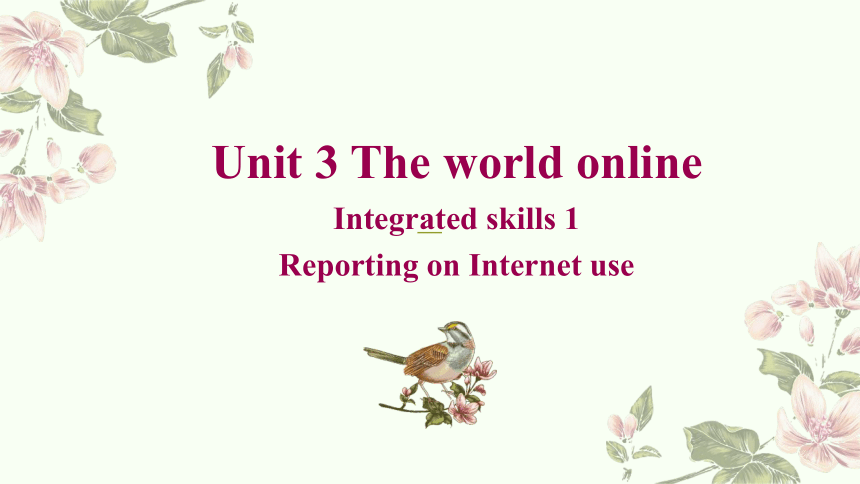 牛津译林版（2019）必修第三册 Unit 3 The world online intergrated skill 课件（14张PPT）