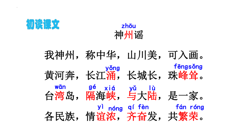 1 神州谣 （课件）(共36张PPT)