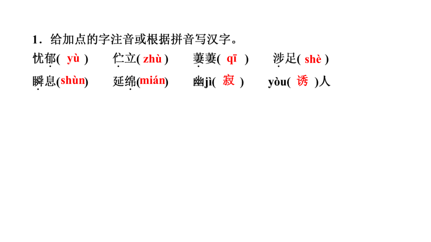 20*外国诗二首 讲练课件——2020-2021学年湖北省黄冈市七年级下册语文部编版(共19张PPT)