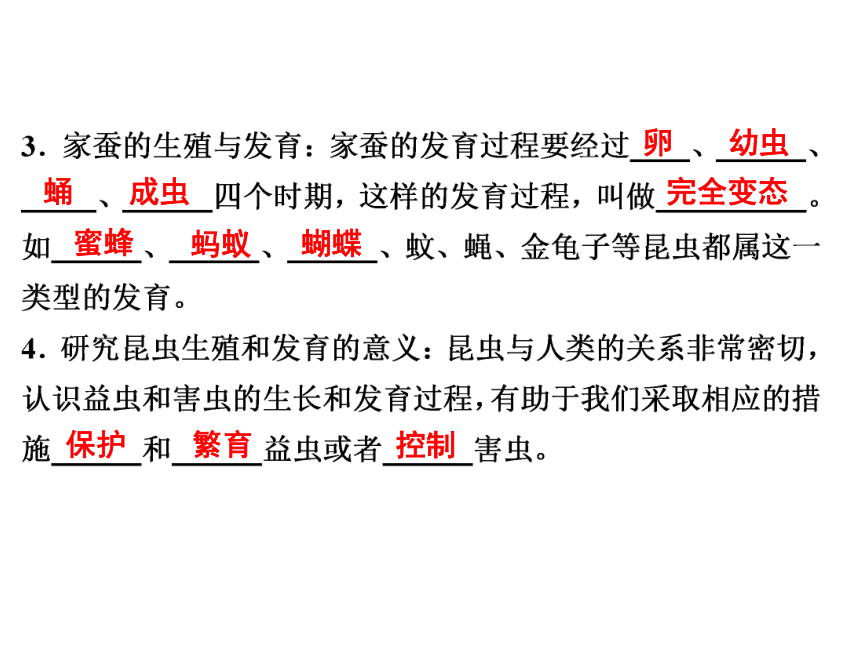 2021-2022学年度北师版八年级生物上册19.2 动物的生殖和发育课件(共31张PPT)